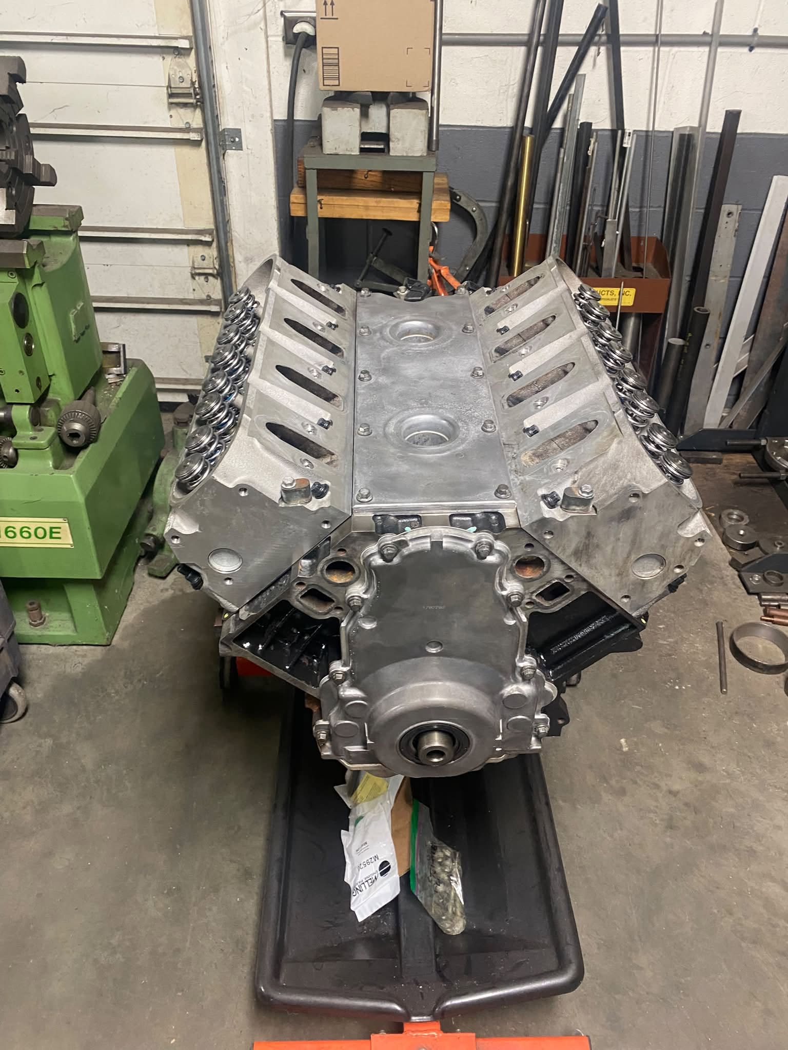 Rebuilt engine block at Barons Machine Shop in Durham, NC